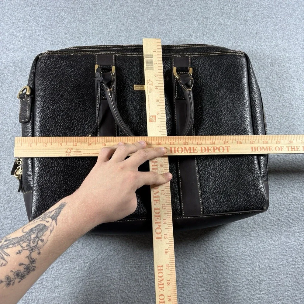 VTG Brooks Brothers Brown Pebbled Leather Briefcase Laptop Bag Work Messenger
